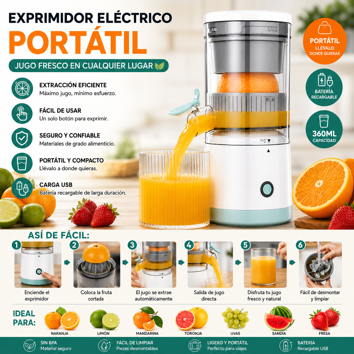 🍊CitrusGo® Jugo Fresco en Segundos🍊