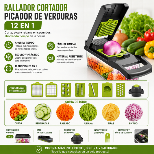 🥕Rallador Cortador Picador De Verduras